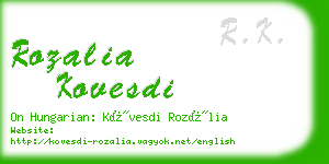 rozalia kovesdi business card