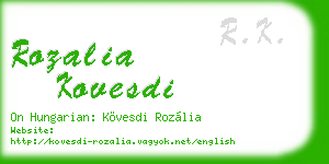 rozalia kovesdi business card